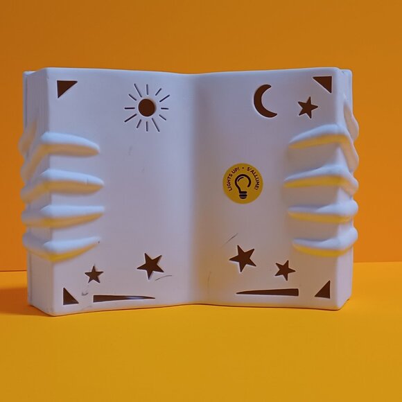 Ceramic Illuminated Halloween Book Decoration - Picture 2 of 10